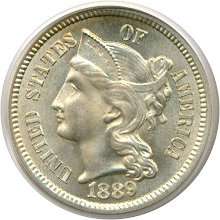 image for: 1889 3cN  PCGS MS66