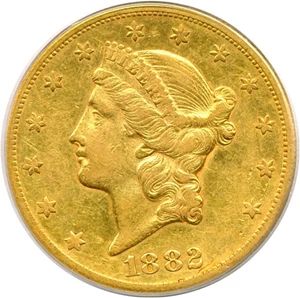 image for: 1882-CC $20 PCGS XF45