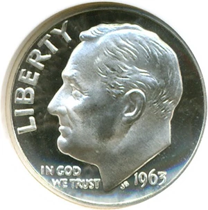 image for: 1963 10c NGC Proof 69 UCameo