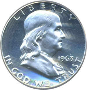 image for: 1963 50c PCGS Proof 65 Cameo