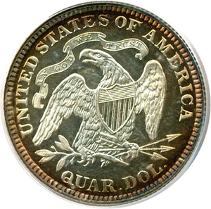 image for: 1882 25c PCGS Proof 64 DCameo *Color*