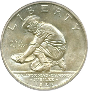 image for: 1925-S 50c California PCGS MS64