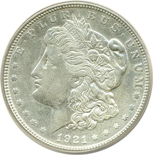 image for: 1921-D $1 VAM 1P ANACS AU50 Details (Cleaned)