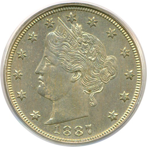 image for: 1887 5c  PCGS Proof 64