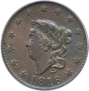 image for: 1818 1c PCGS MS64 BN