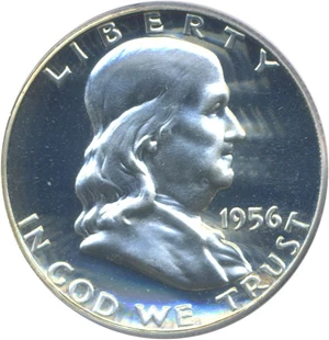 image for: 1956 50c Type 2 PCGS Proof 66 Cameo