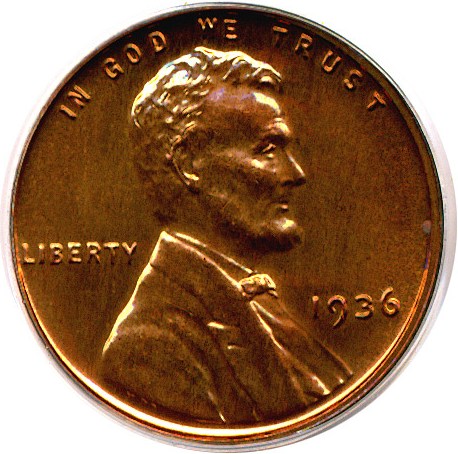 image for: 1936 1c Ty.2 - Brilliant PCGS Proof 64 RD