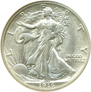 image for: 1916-D 50c DGS AU58
