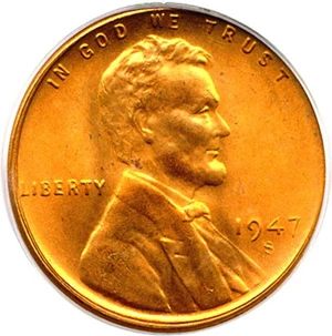 image for: 1947-S 1c PCGS MS67 RD