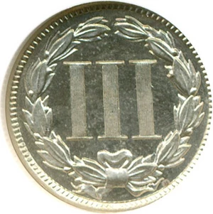 image for: 1887/6 3cN NGC Proof 66 Cameo