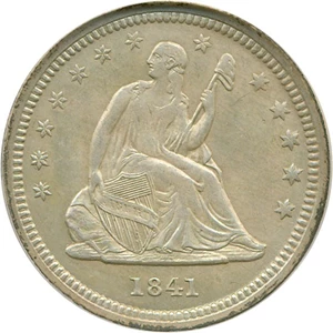 image for: 1841-O 25c NCS AU50 Details (Improperly Cleaned)