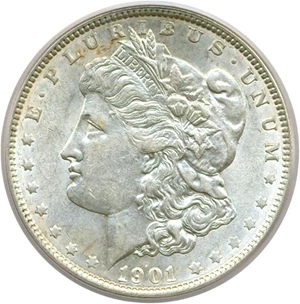 image for: 1901 $1 PCGS AU55