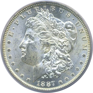 image for: 1887-O $1 PCGS MS62