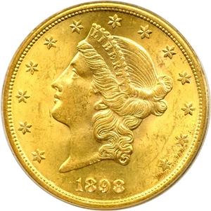 image for: 1898-S $20 PCGS MS63