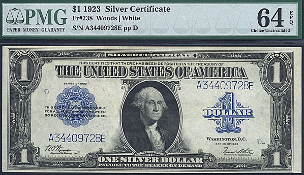 image for: Fr.238 1923 $1  PMG Choice CU64 EPQ  [A34409728E]