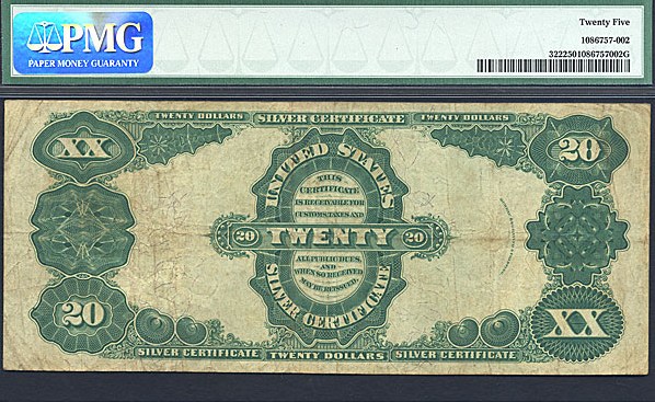 image for: Fr.322 1891 $20  PMG VF25  [H1786555]