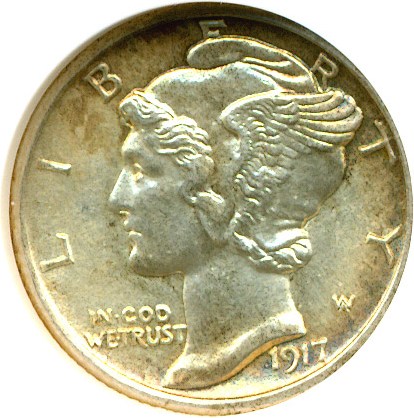 image for: 1917-S 10c  ANACS MS63