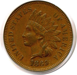 image for: 1869 1c PCGS AU50 BN