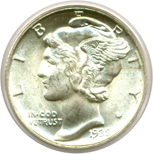 image for: 1938-D 10c PCGS MS66 FB