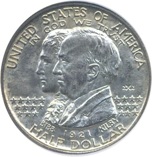 image for: 1921 50c Alabama 2x2 NGC MS65