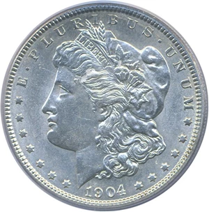 image for: 1904 $1 PCGS AU55