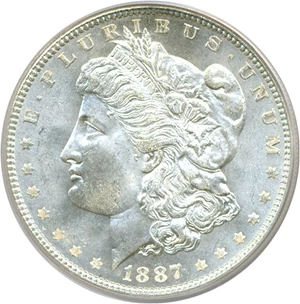 image for: 1887/6 $1 PCGS MS64