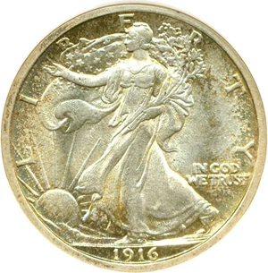 image for: 1916 50c NGC MS63