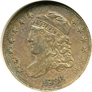 image for: 1836 H10c Large 5C ANACS MS61