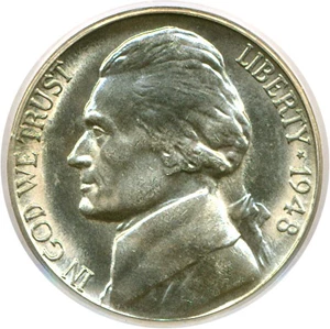 image for: 1948-S 5c PCGS MS65