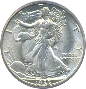 image for: 1935-D 50c PCGS MS64