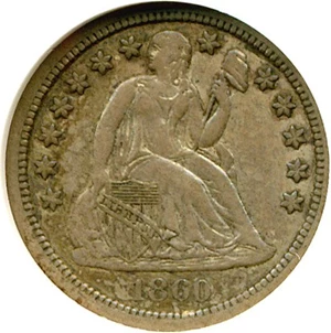image for: 1860-S 10c ANACS XF45