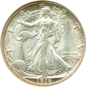 image for: 1916-D 50c DGS AU58