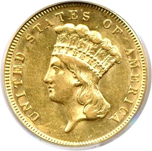 image for: 1878 $3 PCGS AU58