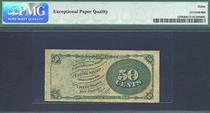 image for: Fractional Currency: Fr.1376 50-Cent PMG VF30 EPQ.
