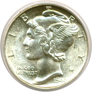 image for: 1944-S 10c PCGS MS66 FB