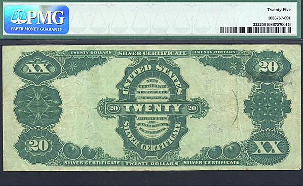 image for: Fr.322 1891 $20  PMG VF25  [H1806036]