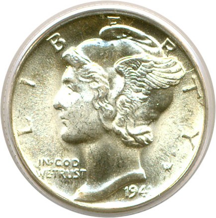 image for: 1941-D 10c  PCGS MS66 FB OGH