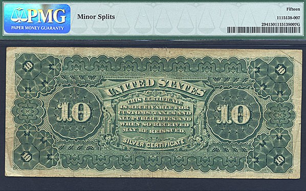 image for: Fr.294 1886 $10 Tombstone PMG F15  [B8548298] (Minor splits)