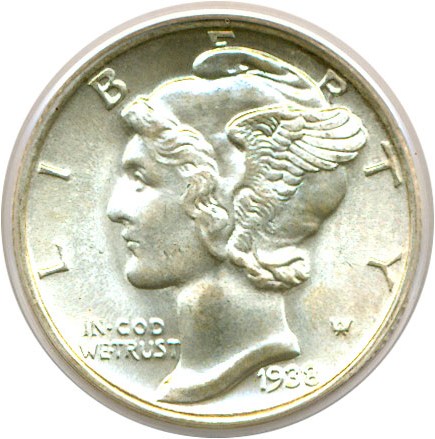 image for: 1938-S 10c  PCGS MS65 FB