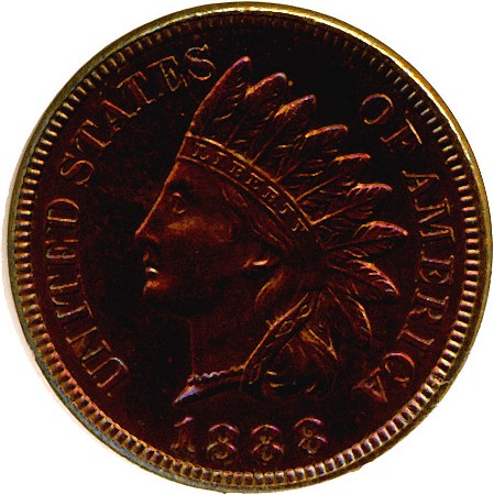 image for: 1888 1c  NGC Proof 64 RB *Color*