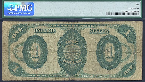 image for: Fr.351 1891 $1  PMG VG10  [B25075149]