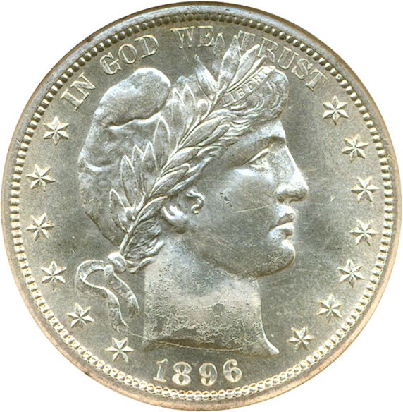 image for: 1896-S 50c  NGC MS64 * Star * ex:Richmond