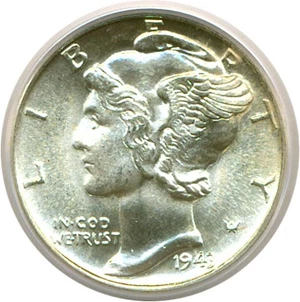 image for: 1943 10c PCGS MS66 FB