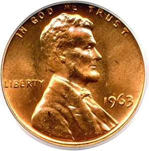 image for: 1963 1c PCGS MS66 RD