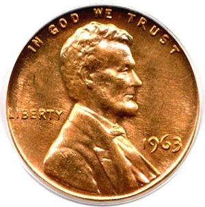 image for: 1963 1c PCGS MS66 RD