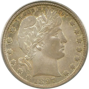 image for: 1897-O 25c PCGS AU55