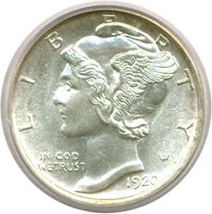 image for: 1920-S 10c PCGS MS64 FB