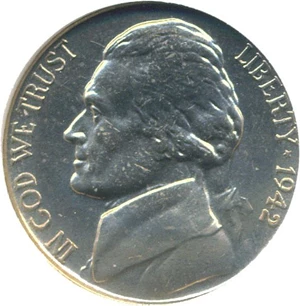 image for: 1942 5c Ty.1 NGC Proof 64