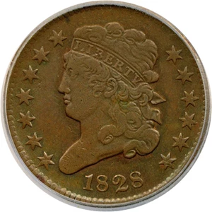 image for: 1828 1/2c 13 Stars ICG VF25