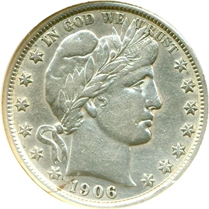 image for: 1906 50c DGS XF40 (Cleaned)